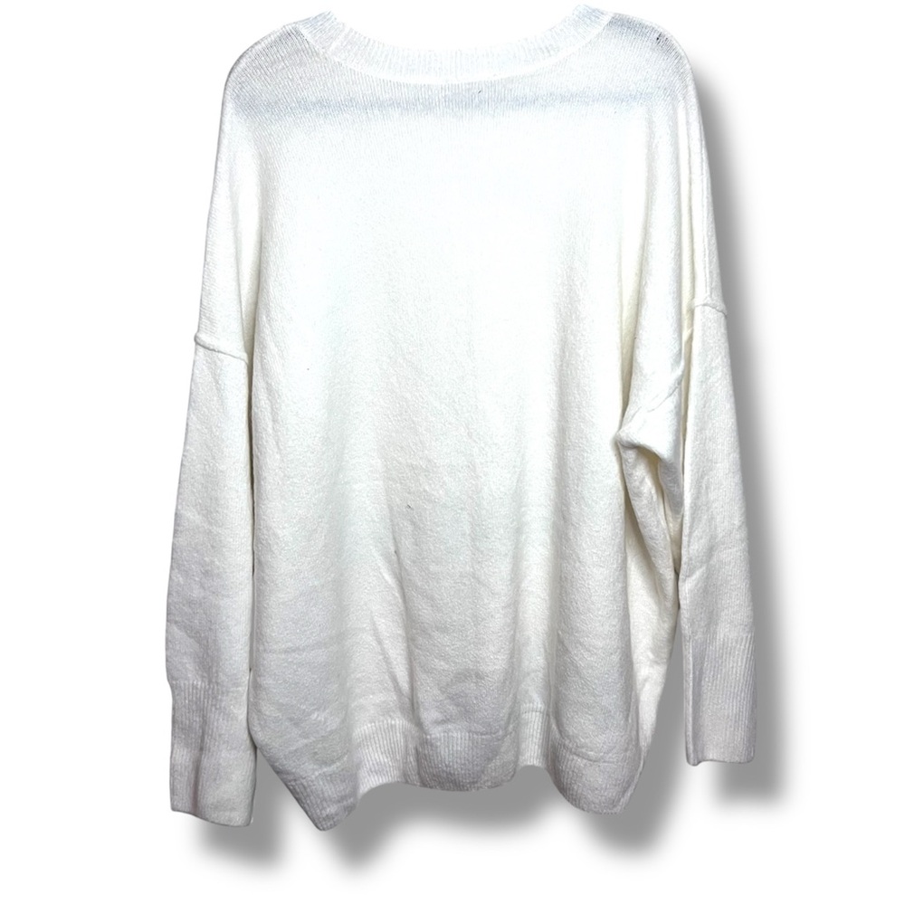 Vince Camuto Women’s center seam crewneck sweater white “Antiq White” Size: XXL - Picture 2 of 5